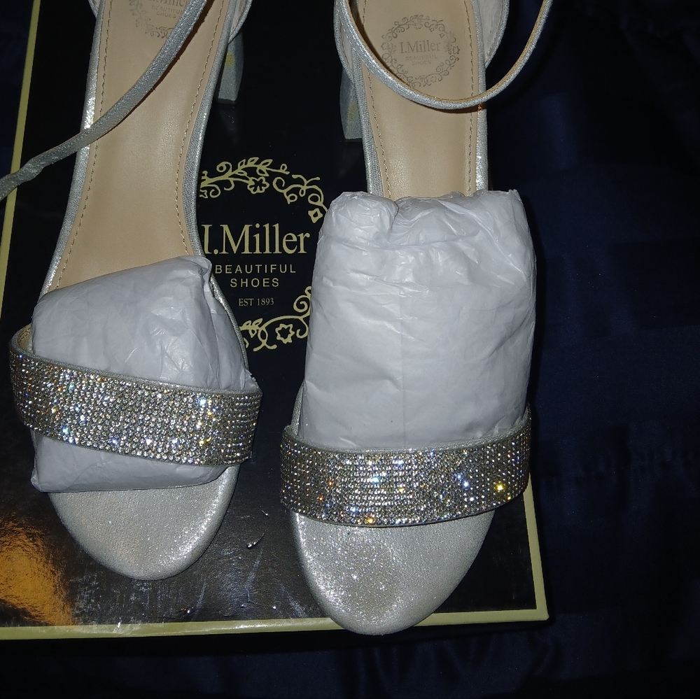 J. Miller Silver Rhinestone Heels - Picture 7 of 7